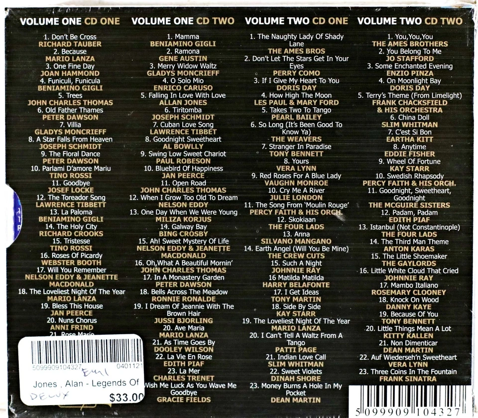 Alan Jones Legends Of Song - Caja de lujo (CD) Foto 2 de 2