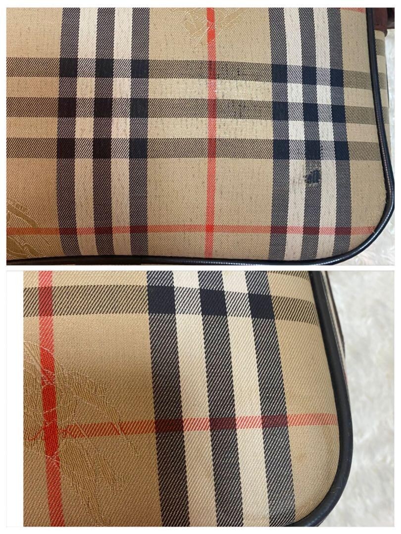 Burberry Nova Check Shoulder Bag Shadow Horse Canvas color Brown
