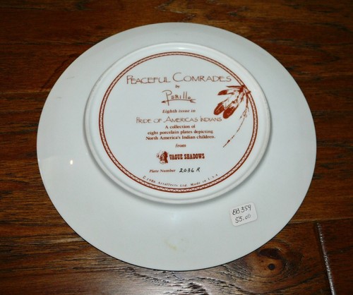 VNTG! Pride of America's Indians Plate Perillo Native American Child of Prairie+ - Picture 8 of 12