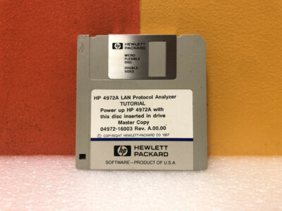 HP 04972-16003 4972A LAN Protocol Analyzer Tutorial Power Up 4972A Floppy Disk