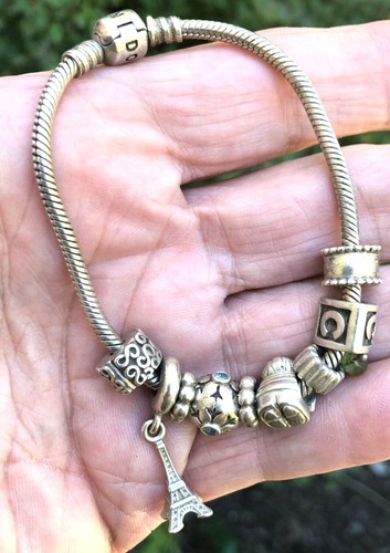 Genuine Bracelet 7.5 inches with charms spacers ( 00594) | eBay