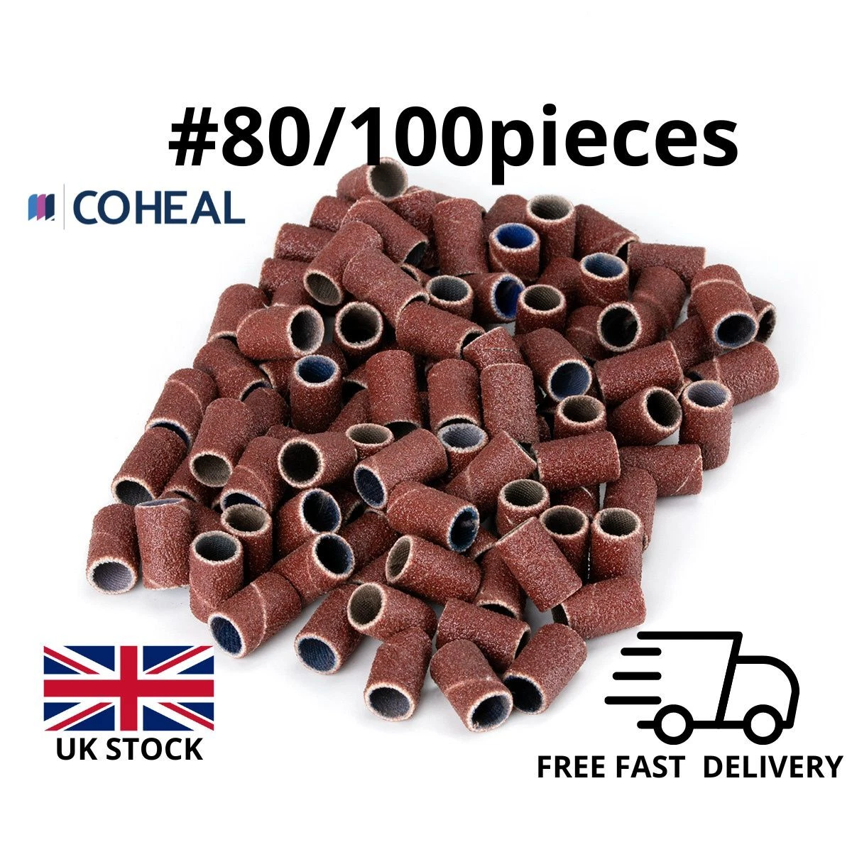 Nail Drill Bits Sanding Bands Replacement Bits For Electric Nail File Drill #80