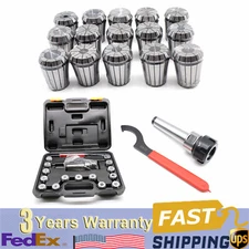 MT3 ER32 MILLING MACHINE COLLET CHUCK SET WITH 17 ER32 COLLETS ER32 KIT W/ BOX