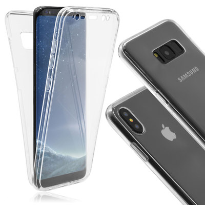 360 Full Cover Schutz Hülle Handy Tasche TPU für iPhone X Xs Note 8 S8 Plus
