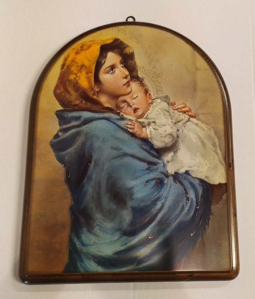 Bild Madonna Der Gute Erholung Von Farrell IN Holz Massivholz CM 42 X 32