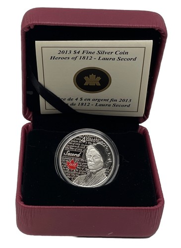 2012 Fine Silver $4, 1/4oz Heroes Of 1812- Laura Secord. C-359