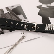 Alloy Rivet Waist Belt with Adjustable Pin Buckle for Hot Girls Skirt Pants
