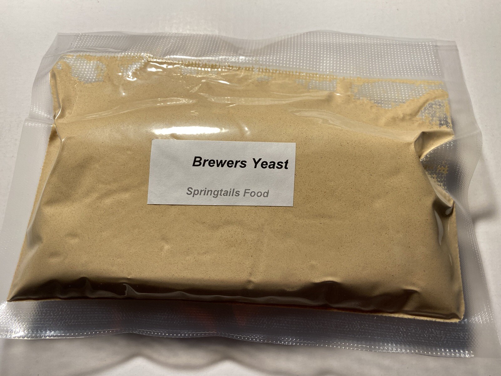 Brewers Yeast 4 oz Package Vacuum Sealed For Springtails, Isopods
