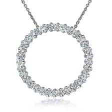 Sterling Silver 1.00ct TDW Diamond Eternity Necklace
