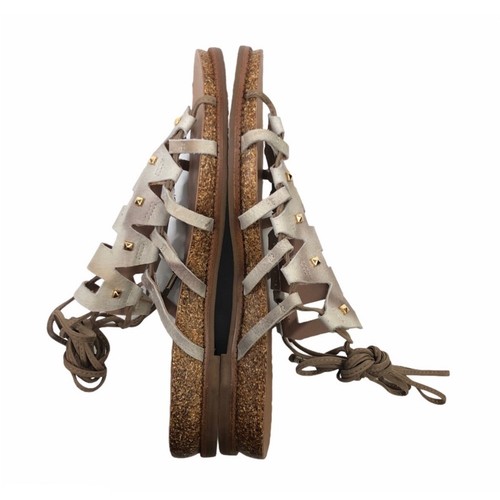 Klub Nico Gladiator Sandal Lace Up Studded Leather Cork Platform Womens Size 8 - Picture 5 of 8