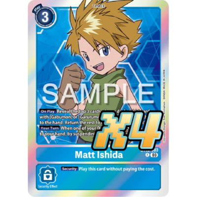 4x Matt Ishida BT15-083 Exceed Apocalypse Rare Digimon CCG NM