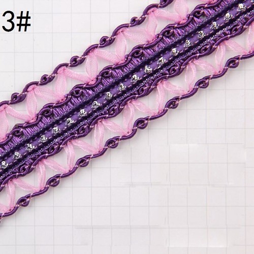 14M Upholstery Gimp Braid Edging Trim Ribbon Hollow DIY Sewing Crafts Wide Multi - Picture 12 of 20