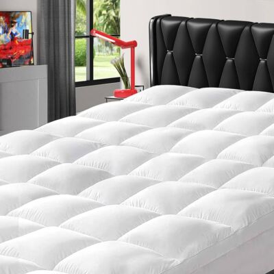 Luxus weiche & plüschige Matratzenauflage 4'' Zoll tief Hotelqualität Mikrofaser UK Größen