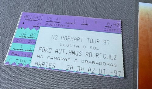 U2 PopMart Tour Mexico City RARE Set Ticket, Backstage Pass & Limited Ed. 2xDVD - Picture 3 of 9
