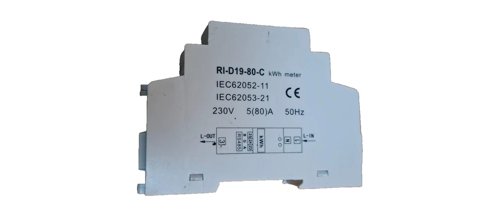 RI-D19-80-C80Amp Single Phase Energy Meter 80A direct RS485 Output - Image 4 of 4