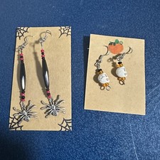 Handmade Jewelry Set Halloween Themed Pieces Earrings And Necklace