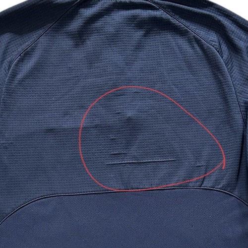 NIKE Tennis 1/4 Zip Pullover Size MEDIUM Sphere Dry Court Logo Navy Blue *Flaws* - Picture 10 of 13