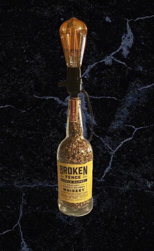 whiskey bottle lamp Broken Fence Bourbon Whiskey Amber Edison Bulb - Picture 1 of 4