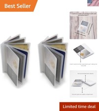 Duo Pack Clear Vinyl Wallet Inserts - Trifold 6-Page Card and Photo Holder