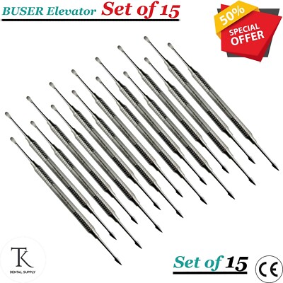 15 Dental Chirurgie Instrumente Buser Aufzug Hohl Labor Implantologie NEU