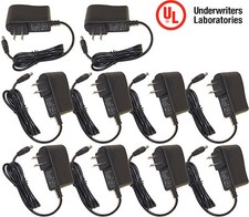 10pcs AC 1 Amp 1000mA Power Adapter Devices 12V DC Supply Charger UL Certified