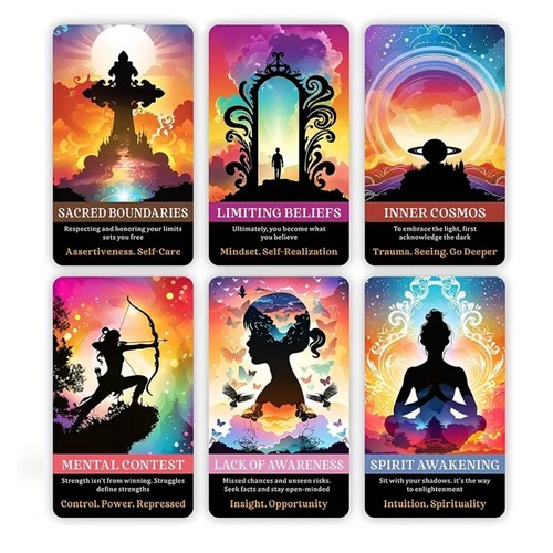 Shadow Work Oracle: Mazzo di 56 carte Oracle con parole chiave e messaggi - Foto 2 di 6