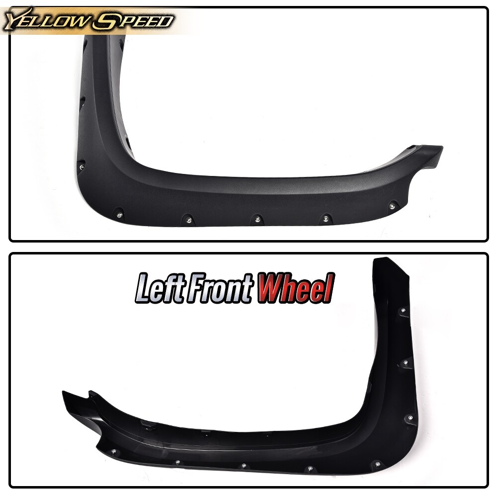 Fender Flares Fit For 2007-2014 FJ Cruiser Textured Pocket Rivet Wheel Cover