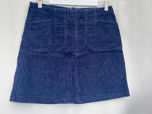 Short skirt F&F size 10 blue corduroy W30" L17" cotton womens