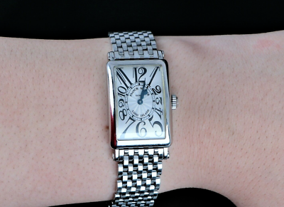 【電池切れ特価】FRANCK MULLER LONG  RELIEF Franck Muller Long Island 952 QZ REL MOP BC VE ORC D Steel Diamond