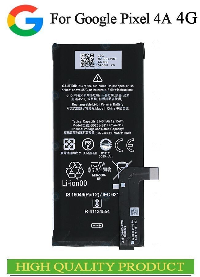 Google Pixel 4a バッテリー新品 Google Pixel 4a 4G G025J-B Replacement Akku Battery 3140mAh