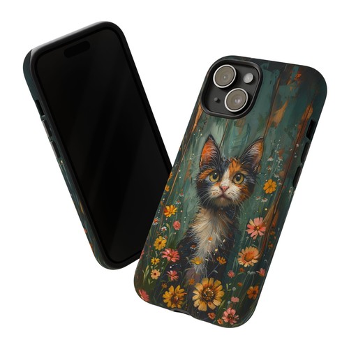 For iPhone | Samsung Galaxy | Pixel Phone Case - Calico Cat Flowers Pastel - 第 56/256 張圖片