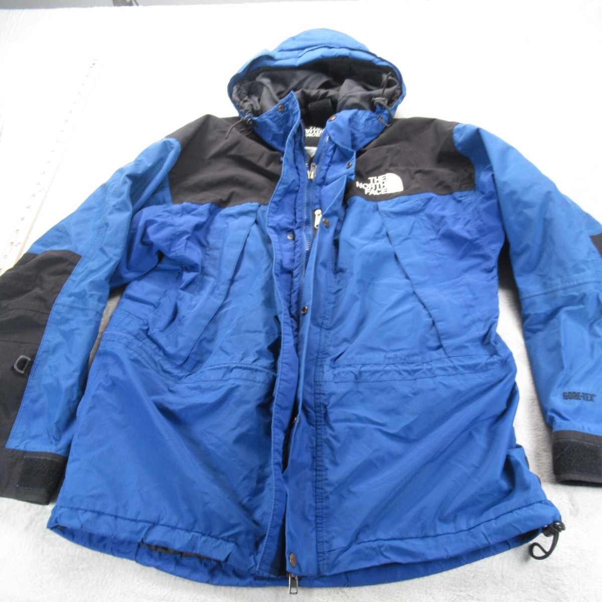 The North Face Gore Tex Jacket Mens Large Blue Colorblock Hood
