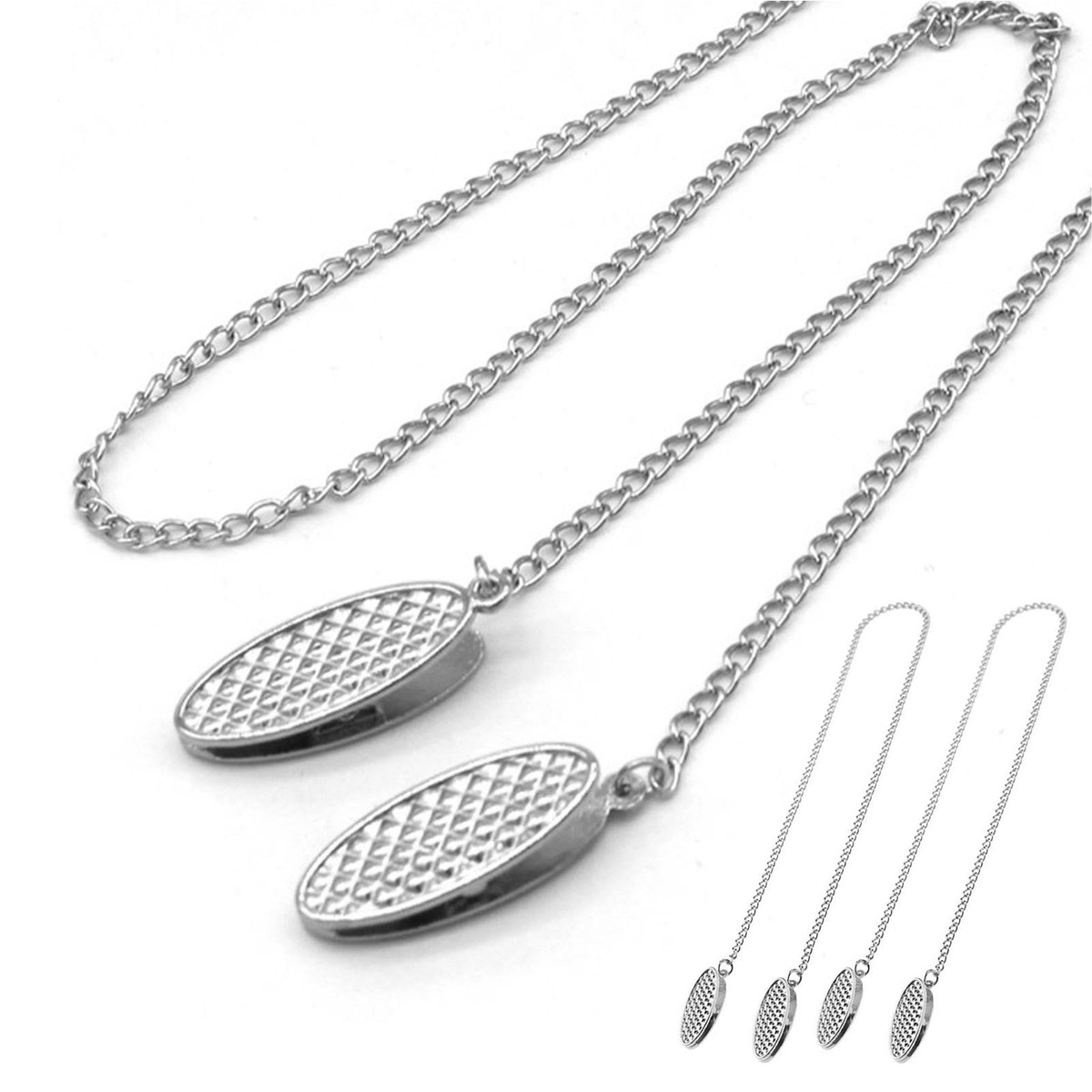 6 Stück Serviettenhalter Clips Mit Ketten - Lätzchenhalter Für Zahnarzt & Essen - Mehrfarbig