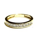 14k yellow gold .44ct SI1 G round diamond wedding band ring 2.2g ladies 6.5 — photo 1