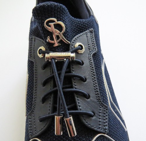 STEFANO RICCI Technical Fabric Calfskin Leather Sneakers 11 US 44 Euro 10 UK - Picture 4 of 14