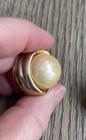 Vintage Faux Pearl Clip-on Gold Tone Earrings — photo 3