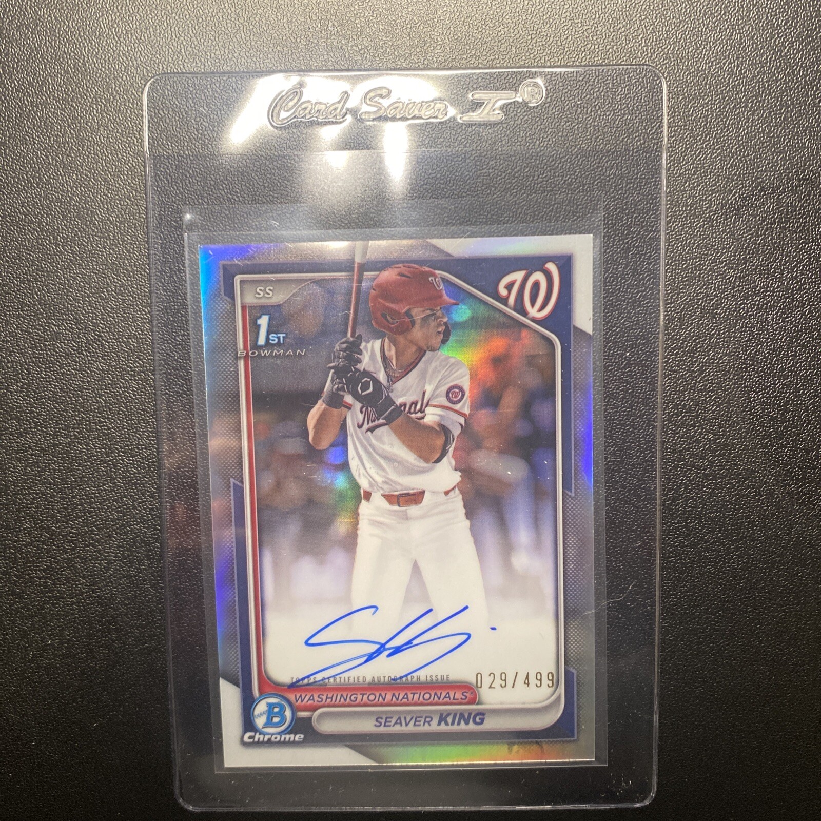 2024 Bowman Chrome Draft Seaver King Refractor Auto 1st Nationals /499