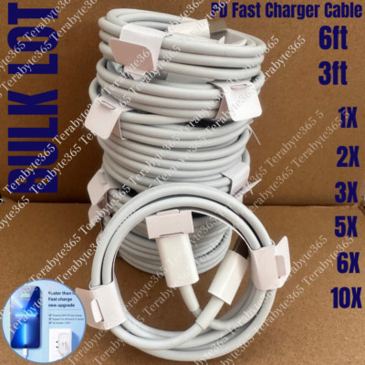 20W PD Type C Fast Charger Cable USB C Data Cord For iPhone 14 13 12 11 8 XR Lot