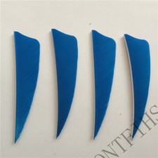 50PCS 3inch Sky Blue Shield Fletches Feathers Fletching Vanes RW LW