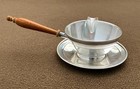 Frank M Whiting Sterling Silver 1600 Butter Brandy Warmer Sauce Boat with Plate — photo 2