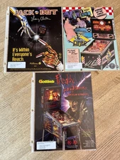 Signed Pinball Flyers Lot – Jackbot, Diner, Freddy A Nightmare – 3 Designers
