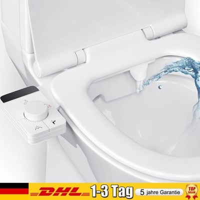 Toilettensitz Intimdusche Bidet Dusch WC Aufsatz Doppel Düse Waschkit Ultraslim