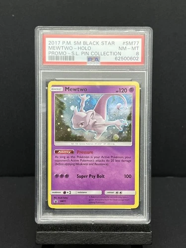 Pokémon TCG Mewtwo SM77 Black Star Promo - PSA 8