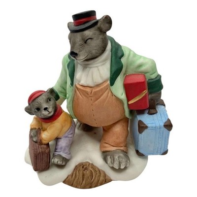 Vintage Holiday Hamlet Fitz and Floyd Enchanted Forest Collection Mr Grizzly
