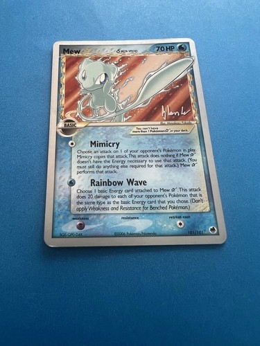 Pokemon 2008 World Championships Mew 101/101 Non-Holo Gold Star Delta Species - Picture 2 of 11