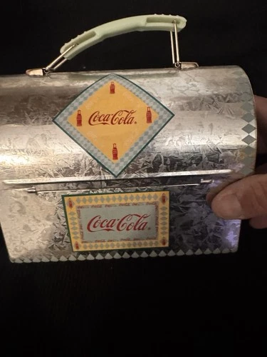 Coca-Cola Vintage 90s Red Rounded Tin-Style Lunchbox