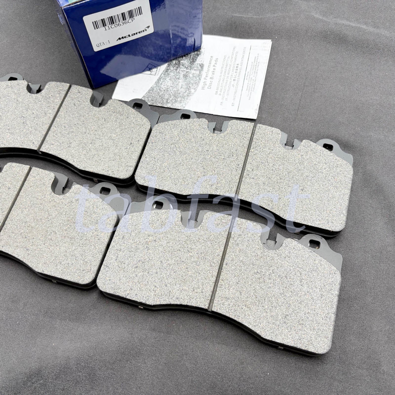 McLaren 540C Front Brake pads Set P/N 11C0636CP