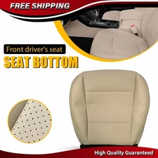 Driver Bottom Perforated Leather Car Seat Cover Tan For 2015-2019 Subaru Outback