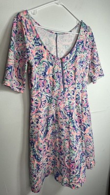 LILLY PULITZER M Art Print Dress Celia Cotton blend