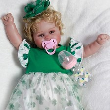 20" Reborn Baby Dolls Vinyl Silicone Lifelike Real Newborn Girl Doll Xmas Gift